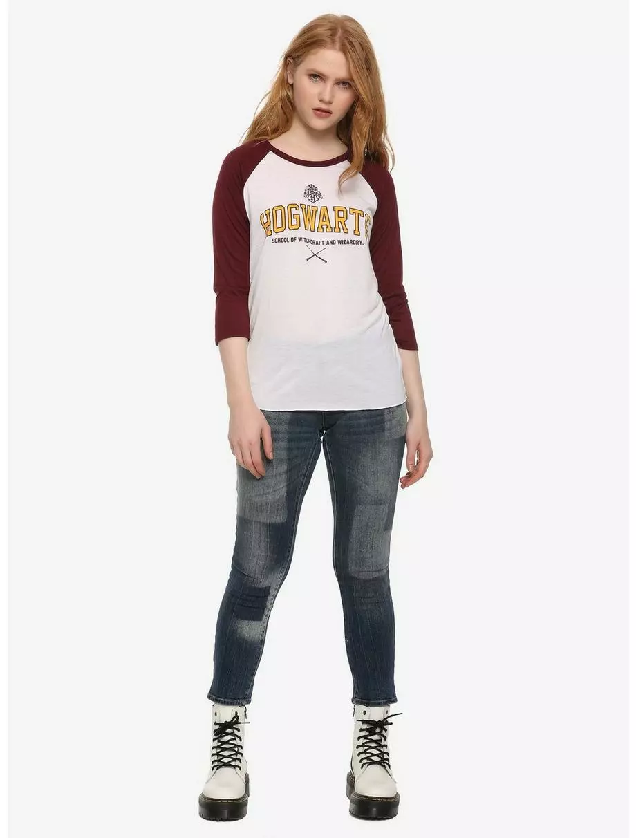 Harry Potter Hogwarts Girls Raglan 4 Harry Potter Hogwarts Girls Raglan - Image 2