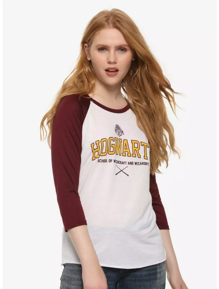Harry Potter Hogwarts Girls Raglan 3 Harry Potter Hogwarts Girls Raglan