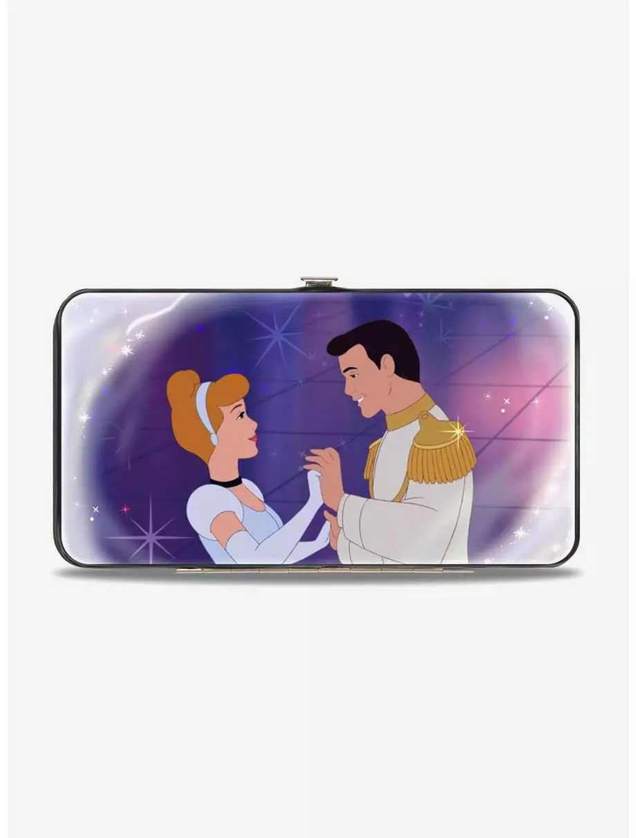 Disney Cinderella Prince Ball Scene Crown Icon Hinged Wallet 3 Disney Cinderella Prince Ball Scene Crown Icon Hinged Wallet
