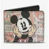 Disney Mickey Mouse Classic Sitting Pose Close Up Comics Bi-Fold Wallet