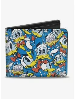 Disney Donald Duck Poses Stacked Collage Bi-Fold Wallet