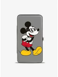 Disney Mickey Mouse Arms Crossed Walking Poses Hinged Wallet