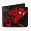 Marvel Spider-Man Grafitti Poses Spiderweb Sketch Bi-Fold Wallet -Studio Ghibli Store 12578486 hi