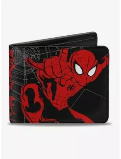 Marvel Spider-Man Grafitti Poses Spiderweb Sketch Bi-Fold Wallet
