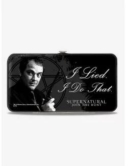 Supernatural Crowley I Lied I Do That Pentagram Hinged Wallet