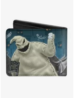The Nightmare Before Christmas Four Character Group Cemetery Scene Bi-Fold Wallet