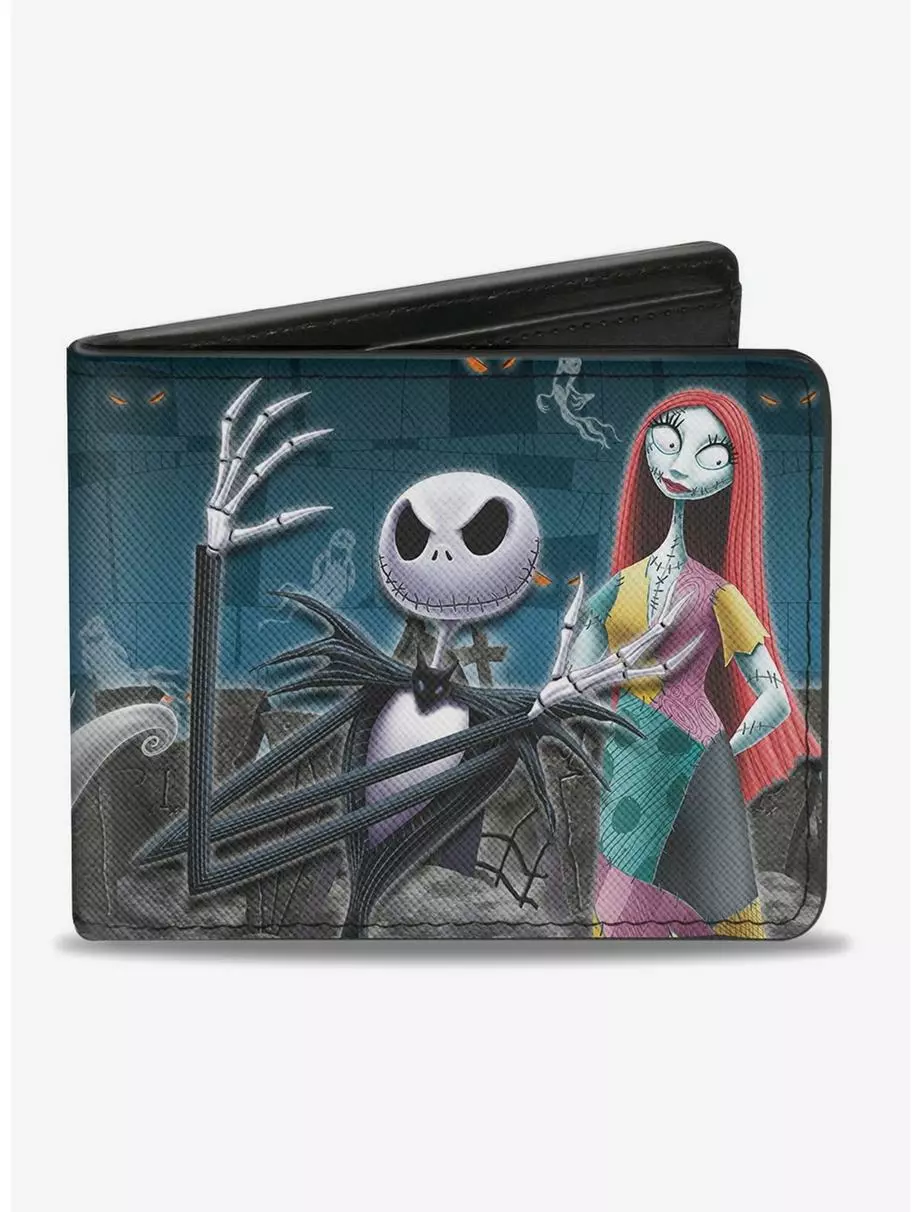 The Nightmare Before Christmas Four Character Group Cemetery Scene Bi-Fold Wallet 4 The Nightmare Before Christmas Four Character Group Cemetery Scene Bi-Fold Wallet - Image 2