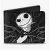 The Nightmare Before Christmas Jack Thinking Pose Thorny Vine Bi-Fold Wallet -Studio Ghibli Store 12578572 hi