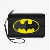 DC Comics Batman Icon Centered Bat Signal Wallet Canvas Zip Clutch -Studio Ghibli Store 12883385 hi