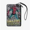 Marvel Classic The Amazing Spider Man Pose Comic Scenes Wallet Canvas Zip Clutch -Studio Ghibli Store 12883595 hi