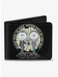 Supernatural Sam Dean Winchester Driver Picks The Music Shattered Glass Bi-fold Wallet