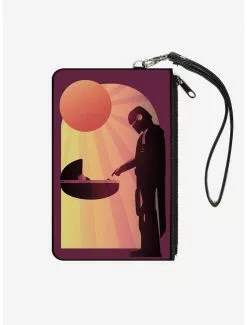 Star Wars The Mandalorian And The Child Wallet Canvas Zip Clutch