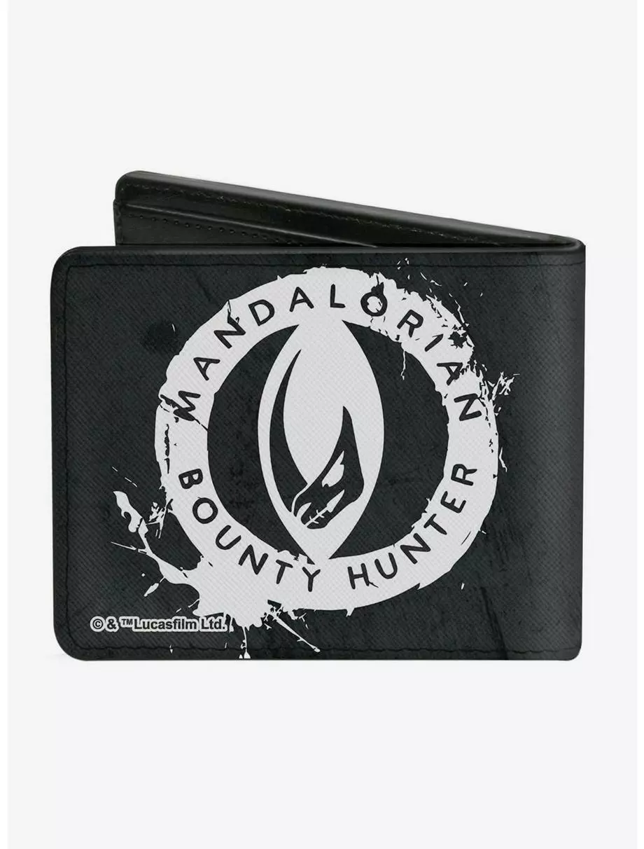 Star Wars The Mandalorian Helmet And Logo Bifold Wallet 4 Star Wars The Mandalorian Helmet And Logo Bifold Wallet - Image 2