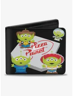 Disney Pixar Toy Story Pizza Planet Aliens Bi-fold Wallet