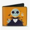 The Nightmare Before Christmas Stylized Jack And Sally Ooogie Boogie Bi-fold Wallet