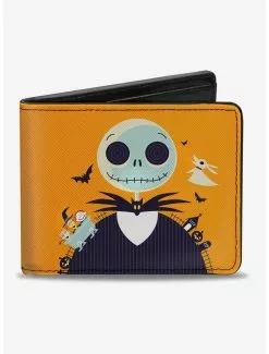 The Nightmare Before Christmas Stylized Jack And Sally Ooogie Boogie Bi-fold Wallet
