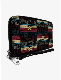 DC Comics Wonder Woman 1984 Truth Love And Justice Zip Around Rectangle Wallet