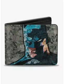 DC Comics Batman Face Comic Scenes Bifold Wallet