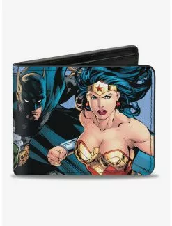 DC Comics Justice League New 52 Superhero Group Action Poses Bifold Wallet