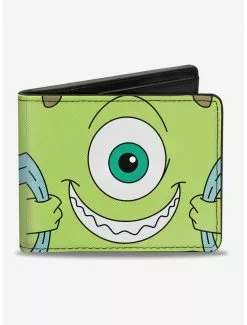 Disney Pixar Monsters Inc Mike Smiling Scream Canister Pack Pose Bifold Wallet