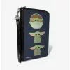 Star Wars The Child 3 Chibi Poses Gray Zip Around Rectangle Wallet -Studio Ghibli Store 14220746 hi