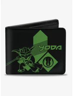 Star Wars The Clone Wars Yoda Pose Logo Bifold Wallet