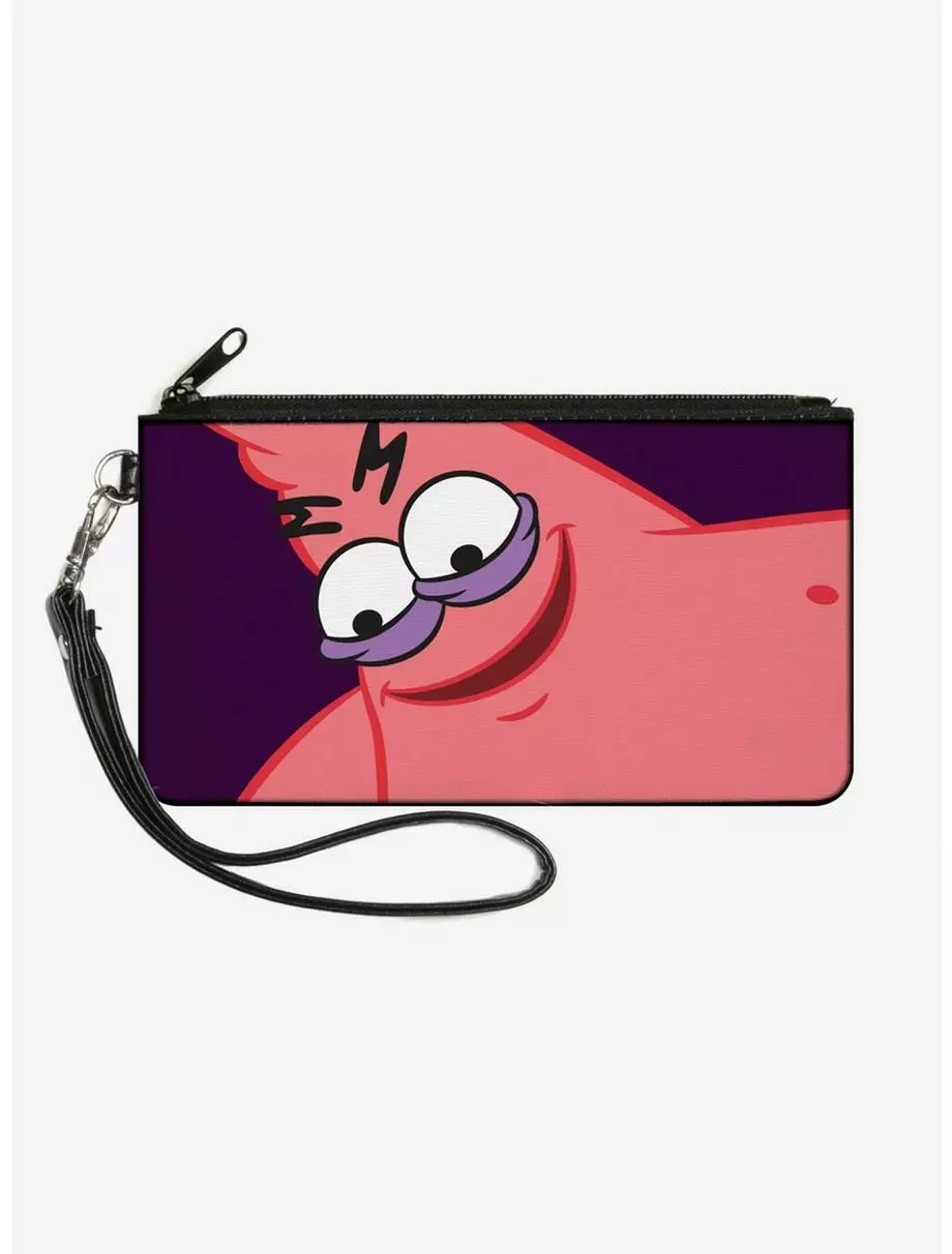 SpongeBob SquarePants Savage Patrick Zip Clutch Canvas Wallet 3 SpongeBob SquarePants Savage Patrick Zip Clutch Canvas Wallet