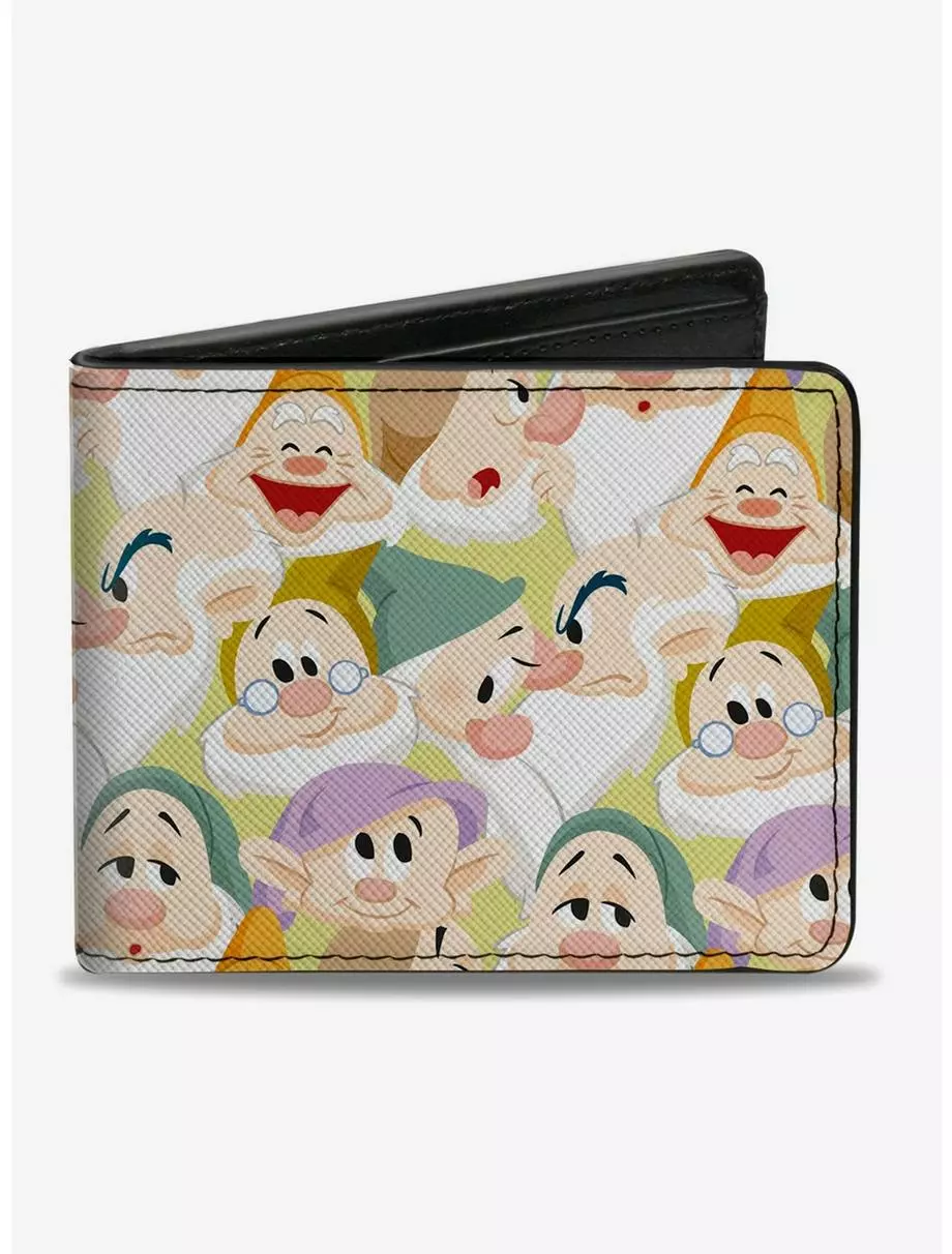 Disney Snow White Dwarfs Stacked Bifold Wallet 3 Disney Snow White Dwarfs Stacked Bifold Wallet