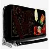 Marvel Deadpool Food Truck Chimichanga Pose Black Red Yellow Zip Around Wallet -Studio Ghibli Store 15257836 hi