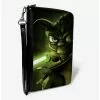Star Wars The Clone Wars Yoda Lightsaber Pose Greens Zip Around Wallet -Studio Ghibli Store 15257870 hi