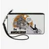 Star Wars The Mandalorian Riding Speeder Bike With The Child Zip Clutch Canvas Wallet -Studio Ghibli Store 15257876 hi