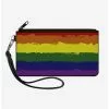 Rainbow Stripe Painted Canvas Zip Clutch Wallet -Studio Ghibli Store 15599589 hi