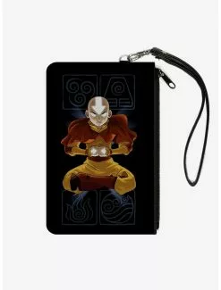 Avatar The Last Airbender Aang Elements Canvas Clutch Wallet