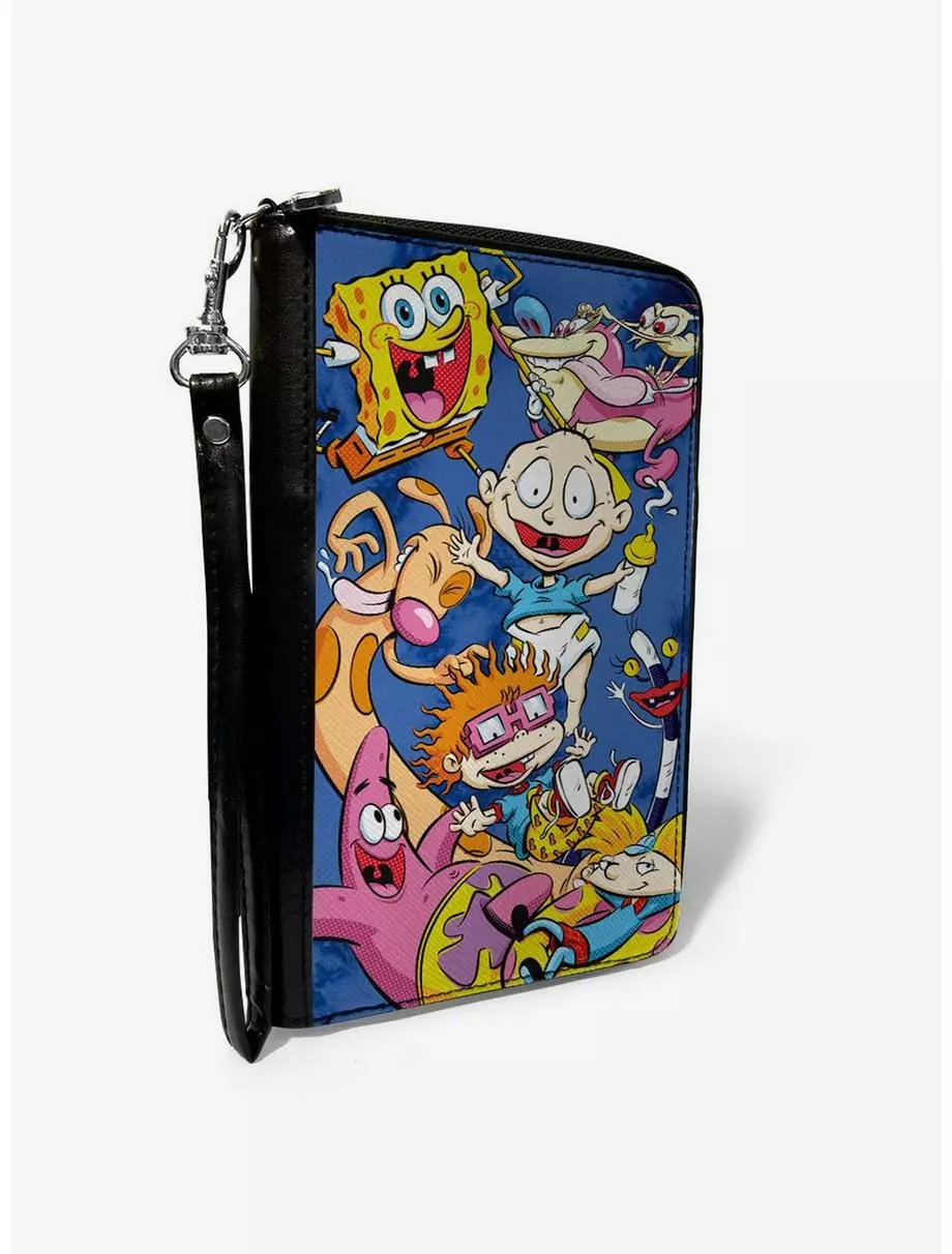 Nickelodeon 90s Character Mash Up Zip Around Wallet 3 Nickelodeon 90s Character Mash Up Zip Around Wallet