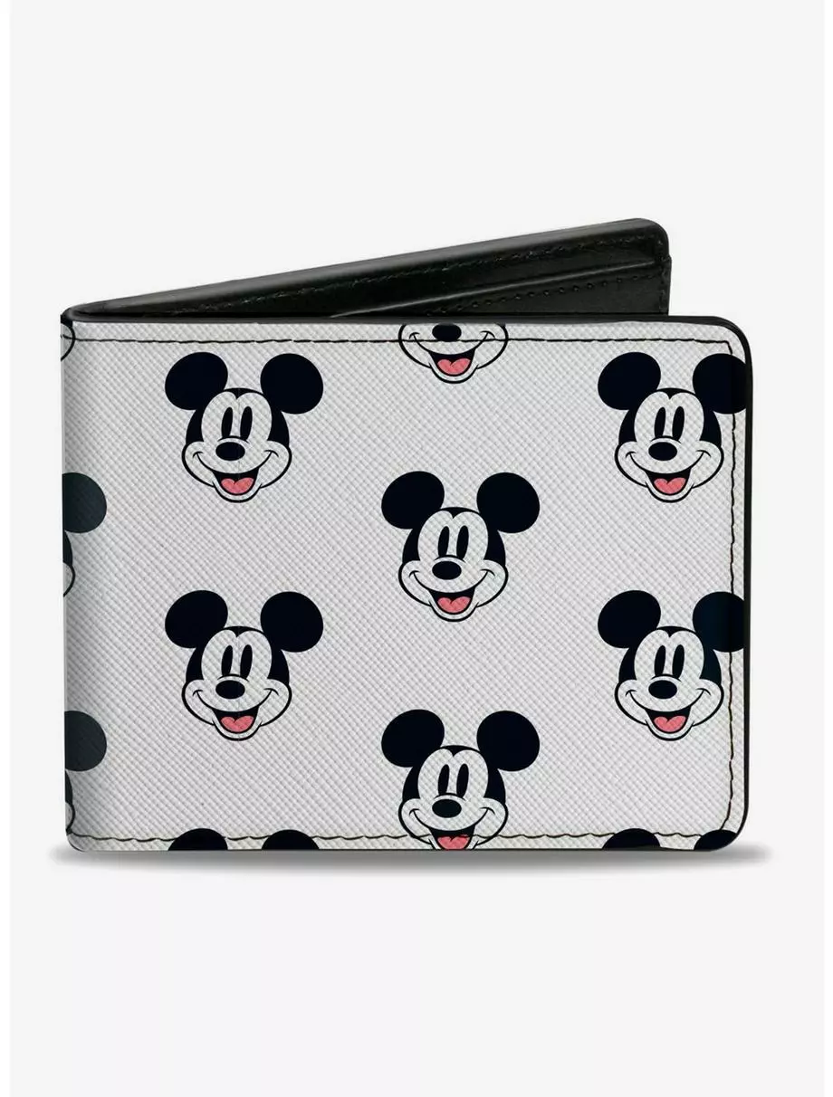 Disney Mickey Mouse Smiling Bifold Wallet 3 Disney Mickey Mouse Smiling Bifold Wallet