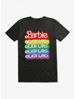 Barbie Pride Rainbow 80s Vintage Logo T-Shirt
