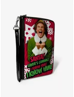 Elf Buddy The Elf Santa I Know Him Zip Around Wallet