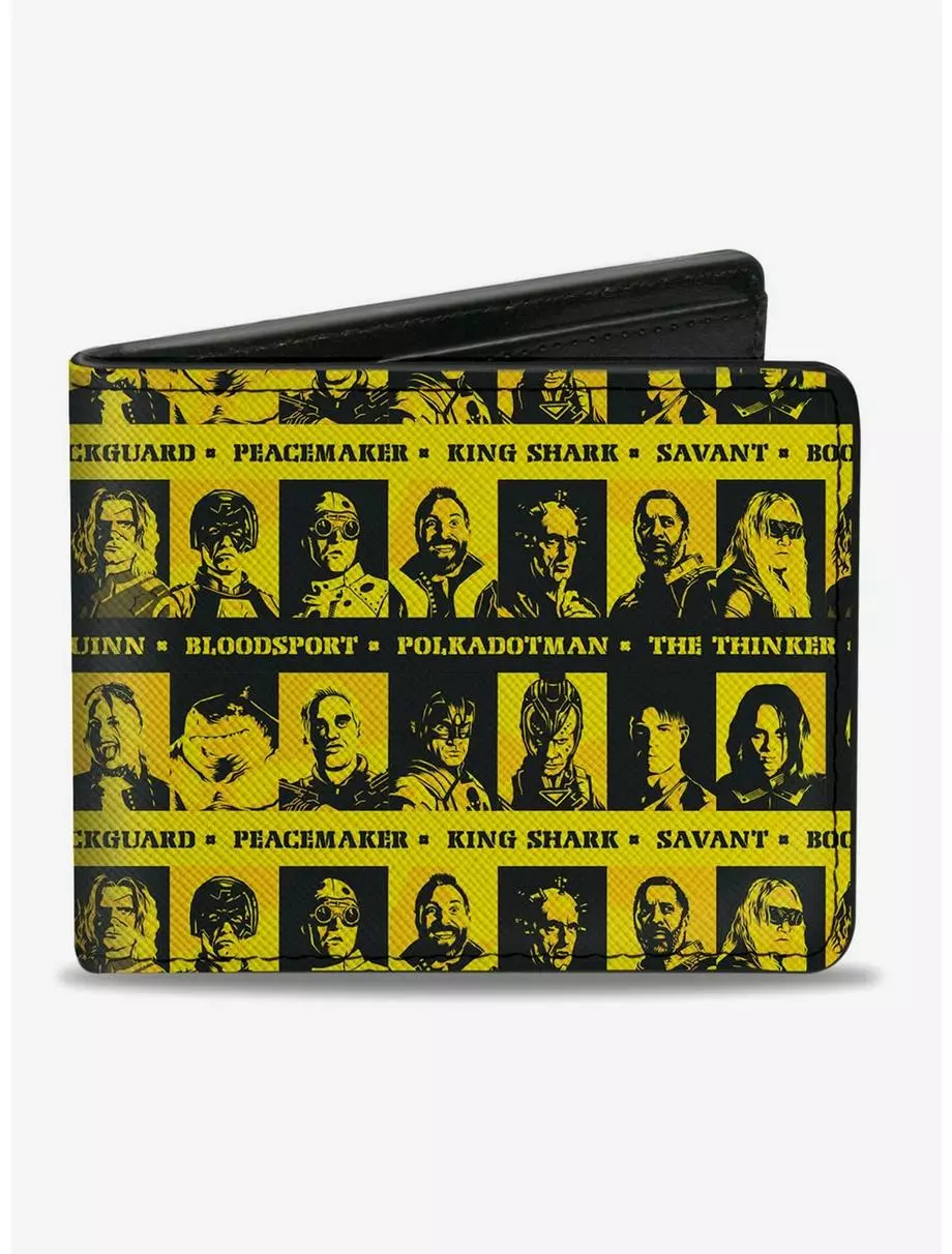 DC Comics The Suicide Squad Caution Block Bifold Wallet 3 DC Comics The Suicide Squad Caution Block Bifold Wallet