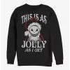 Disney The Nightmare Before Christmas This Is As Jolly As I Get Santa Jack Sweatshirt -Studio Ghibli Store 17015200 hi