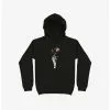 The Dead Rose Skeleton Hand Black Hoodie -Studio Ghibli Store 17019018 hi