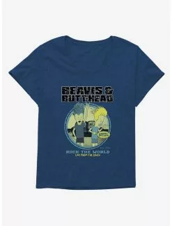 Beavis And Butthead Rock The World Girls T-Shirt Plus Size