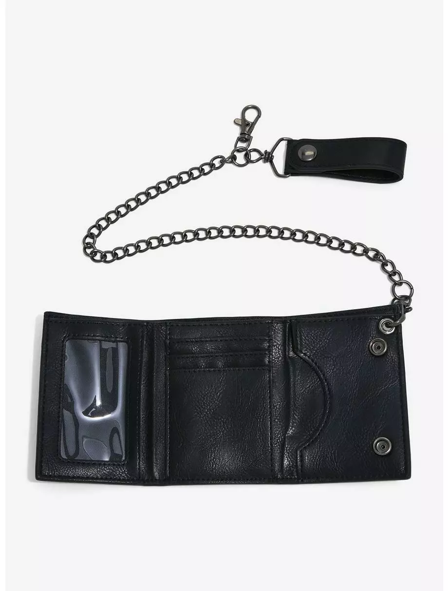 Marvel Black Panther: Wakanda Forever Logo Trifold Chain Wallet 5 Marvel Black Panther: Wakanda Forever Logo Trifold Chain Wallet - Image 3