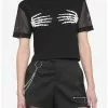 Skeleton Hands Mesh Girls T-Shirt -Studio Ghibli Store 17788104 hi