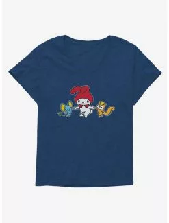 My Melody Dancing With Flat And Risu Girls T-Shirt Plus Size
