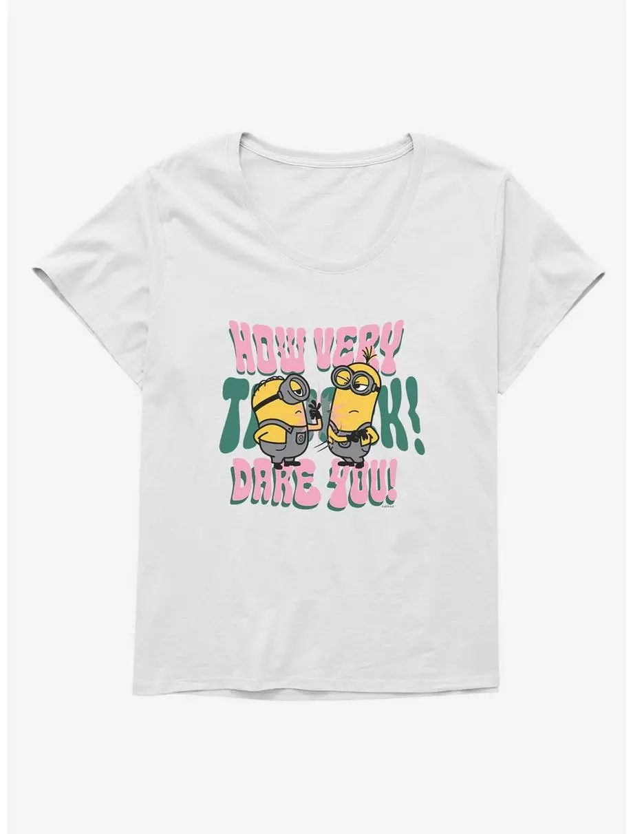 Minions Groovy How Dare You Girls T-Shirt Plus Size 3 Minions Groovy How Dare You Girls T-Shirt Plus Size