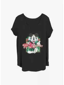 Disney Mickey Mouse Vintage Holiday Mickey Girls T-Shirt Plus Size