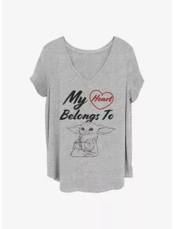 Star Wars The Mandalorian Heart Belong To The Child Girls T-Shirt Plus Size