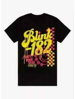 Blink-182 Crappy Punk Rock Graffiti Boyfriend Fit Girls T-Shirt