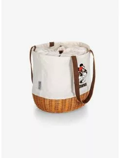 Disney Mickey Mouse NFL Cleveland Browns Canvas Willow Basket Tote -Studio Ghibli Store 19831705 av1
