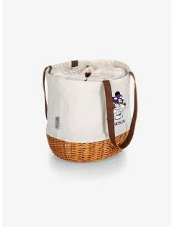 Disney Mickey Mouse NFL Minnesota Vikings Canvas Willow Basket Tote -Studio Ghibli Store 19831809 av1